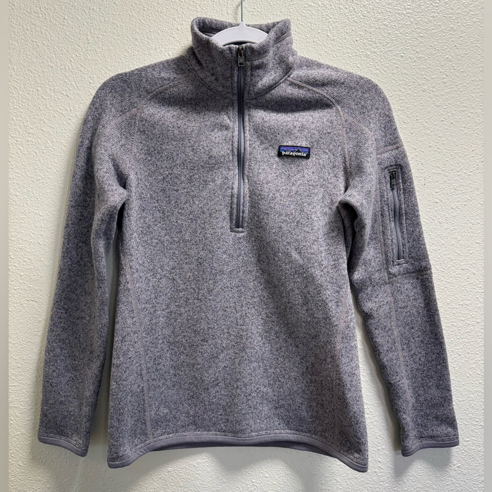 Patagonia Better Sweater 1/4 Zip Fleece Pullover Pockets Gray Women's XS